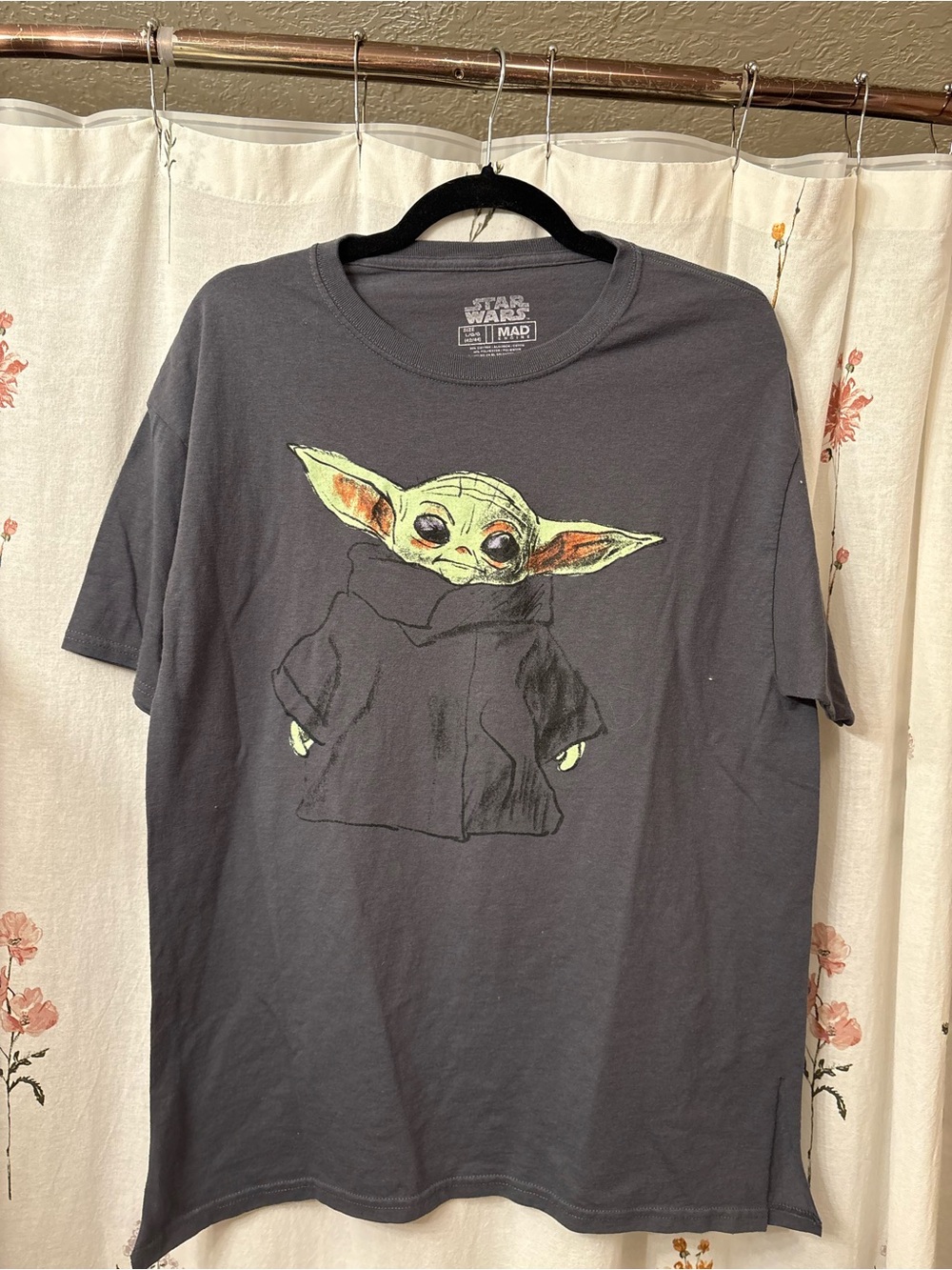 MAD Engine Star Wars Grogu Graphic Tee - Charcoal, Green, Tan